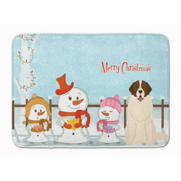Merry Christmas Carolers Moscow Watchdog Machine Washable Memory Foam Mat