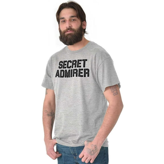 Secret Admirer Funny Valentines Day Men's Graphic T Shirt Tees Brisco Brands S