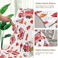 thumbnail image 5 of Yayeee 2 Pack Dining Chair Covers Stretch Parson Chairs Slipcovers Seat Protector, White Cartoon Fire Truck Pattern, 5 of 6
