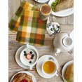 thumbnail image 2 of Orange Yellow Green Plaid Kitchen Dish Towels for Drying Dishes Set of 2, Fall Gingham Rustic Waffle Weave Microfiber Hand Tea Bathroom Towels Quick Dry & Absorbent Towel 15.7x23.6, 2 of 7