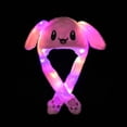 thumbnail image 2 of Gorro con orejas de conejo para niños y adultos, gorro de felpa brillante con LED, 1 piezas, Kawaii, con orejeras, 2 of 3