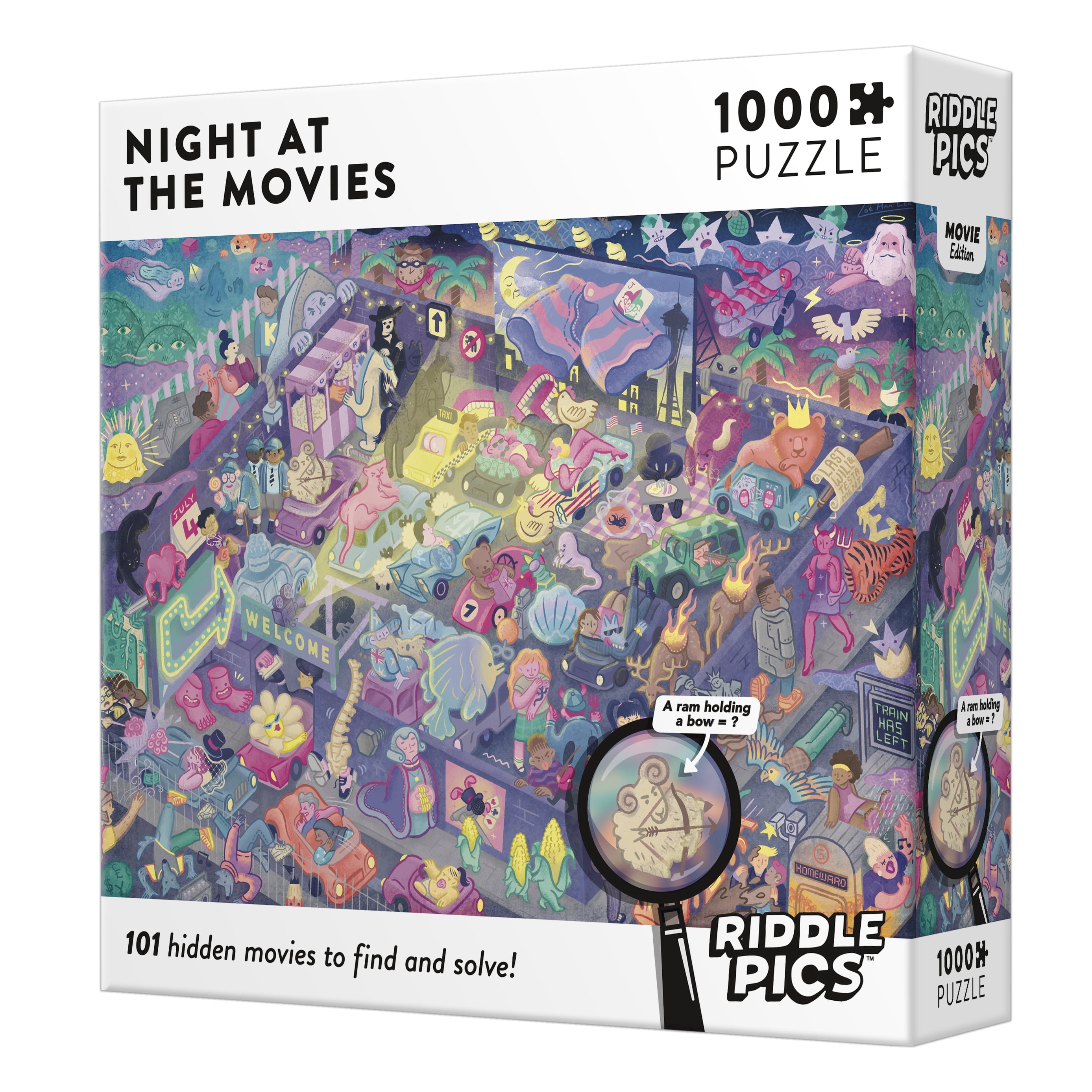 Big Potato Riddle Pics 1000 Piece Night at the Movies Interlocking Jigsaw Puzzle