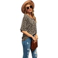 thumbnail image 4 of Blusa para mujer Tops Camisa suelta con cuello en V y manga acampanada 3/4 Xemadio WRHS-179-1, 4 of 7