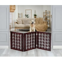 Etna Freestanding Wood Pet Gate 3-Panel Tri Fold Dog Fence - 48" Wide
