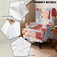 thumbnail image 5 of Glofpot Elastic Wingback Chair Slipcover Wrinkle‑Resistant Anti‑Wear Sofa Protector Strawberry Floral Polka Dot Stripe Patchwork Vintage Quilt For Wingback Chair, 5 of 7