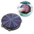Yihuala Colorful Double Row Bells Tambourine Handbell Clap Drum ...