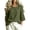 Army Green, variant on Blouse Top for Women 3/4 Length Sleeve Crewneck Pullover Top Dressy Casaul Loose Fit Summer Boho Tunic Top Beige S