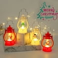 thumbnail image 4 of Illuminated Christmas Lantern, LED Christmas Crystal Lights Rotate Glitter Christmas Small Lantern Battery Powered Lamp Snow Globe LED Water Lantern Christmas Snow Swirl White Tree, 4 of 5
