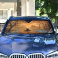 thumbnail image 4 of Qxltty Blue Butterfly Forest Car Windshield Sunshades Foldable UV Rays Sun Visor Protector Keep Your Vehicle Cool 53×23.5in, 4 of 8