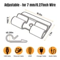 thumbnail image 3 of AGCAN 24 PCS String Lights Clips, Adhesive Heavy Duty Christmas Light Clips, Clear Hooks for Hanging Rope Lights, Waterproof Wall Wire Clips for Xmas Porch Patio Decor, 3 of 9
