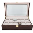 thumbnail image 4 of Caja de reloj de 12 ranuras, cajas de almacenamiento de reloj de madera, caja de presentación organizadora de reloj, caja de exhibición de joyería, regalo para hombres y mujeres Unbranded 1214200059411, 4 of 7