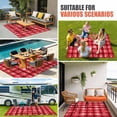 thumbnail image 3 of Red Plaid Outdoor Rug 5x7 Ft, Non Slip Washable Area Rug, Modern Art Checkered Farmhouse Patio Rugs Carpet Runner, Large Floor Mat for Indoor/Outdoor Deck Porch Camping, 3 of 8