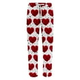thumbnail image 3 of Fgvctg Valentine's Day Pajama Pants Mens Romantic Sleepwear Wide Leg Pajama Love Heart Print High Waisted Pjs Pant Loose Fall Spring Drawstring Lounge Pants with Pockets Wine M, 3 of 4