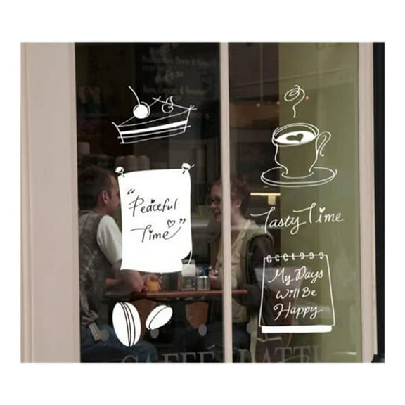 Personalized Design Glass Decoration Stickers Wall Decals White