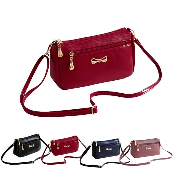 GASTROPOD Crossbody Shoulder Bag Women PU Leather Handbags, Red