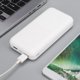 thumbnail image 4 of Carcasa del banco de energía de fibra de carbono Carcasa de batería de polímero de litio portátil de 20000 mAh (blanco), 4 of 8