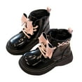 thumbnail image 5 of CAICJ98 Girls Combat Boots Side Zipper Lace Up Riding Boots Dress Ankle Boots for Toddler Girl (Toddler/Little Kid/Big Kid),6, 5 of 5