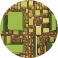 thumbnail image 1 of Ahgly Company Machine Washable Indoor Round Transitional Dark Bronze Brown Area Rugs, 8' Round, 1 of 7