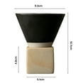 thumbnail image 6 of Ludlz 150ML Ceramic Funnel Coffee Cup with Base Heat-resistant Handmade Japanese Style Latte Cappuccino Tea Espresso Tapered Mug Birthday Gift, 6 of 8