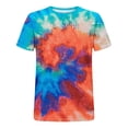 thumbnail image 4 of Dvprdro Men's Tie Dye Short Sleeve T-shirts Fashion Trendy Crew Neck Pullover Tops Casual Gym Sport Workout Tee Orange XXXL, 4 of 5