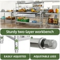 thumbnail image 3 of Uforic 72" X 24" Stainless Steel Work Table with Overshelves & Drawers Table for Home Kitchen Restaurant Garage Warehouse Outdoor, 3 of 9