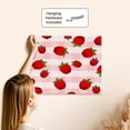 thumbnail image 4 of 3dRose, Strawberry Print Fresh Red Strawberries on Pink Check, Museum Grade Canvas Wrap 20x16, 4 of 6