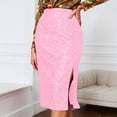 thumbnail image 2 of GJSYRH Womens High Waist Sparkly Sequins Midi Skirt Pencil Party Skirt, 2 of 4