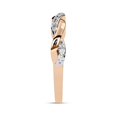 thumbnail image 3 of AFFY IGI Certified Lab Grown Diamond Half Eternity Twisted Infinity Engagement Wedding Band Rings For Women 18K Solid Rose Gold | F-G, VS-SI Quality (0.16 Cttw), 3 of 6