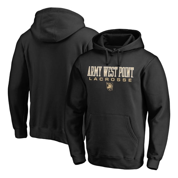 Men's Black Army Black Knights Team Unity Lacrosse Pullover Hoodie