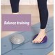 thumbnail image 5 of Paquete de 2 bolas de equilibrio de erizo, masajeador de pies de media bola de yoga, bandeja de equilibrio de yoga de erizo inflable, ejercicio de entrenamiento de yoga, estera de equilibrio (púrpura gris) ER, 5 of 5