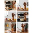 thumbnail image 4 of Juego de utensilios SOOMGYEOL SEOM de 12 piezas de madera de teca para cocina, 4 of 8