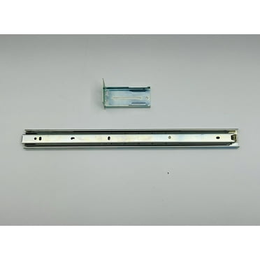 Center Drawer Mount Slide Zinc 16” for Kitchens, Bathrooms