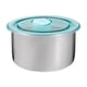 thumbnail image 2 of Recipiente de almacenamiento de alimentos de acero inoxidable con tapa - Juego de 3 piezas, organizador hermético de cocina para preparar comidas, seguro para frigorífico y congelador, 2 of 9