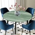 thumbnail image 5 of Elastic Fitted Round Tablecloth, Sage Green Waterproof Stretch Table Cover for 45"-54" Tables, Vintage Modern Abstract Art Ombre Washable Outdoor Tablecloths for Patio, Picnic, Camping, 5 of 9