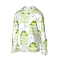 thumbnail image 2 of Sigee Frogs and Dragonflies Print UPF50+ Men's Sun Protection Hoodie Shirt SPF UV Shirt Long Sleeve Fishing Outdoor Lightweight, S-3XL, 2 of 9