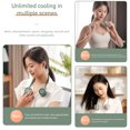 thumbnail image 5 of Tuphregyow Portable Neck Fans Hands Free Bladeless Fan 1600mAh USB Rechargeable Foldable Leafless Fans with Aroma Function Beige, 5 of 7