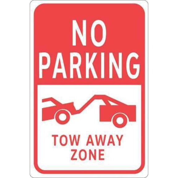 ALUMINUM NO PARKING TOW AWAY ZONE 12" X 18" per 2 Each