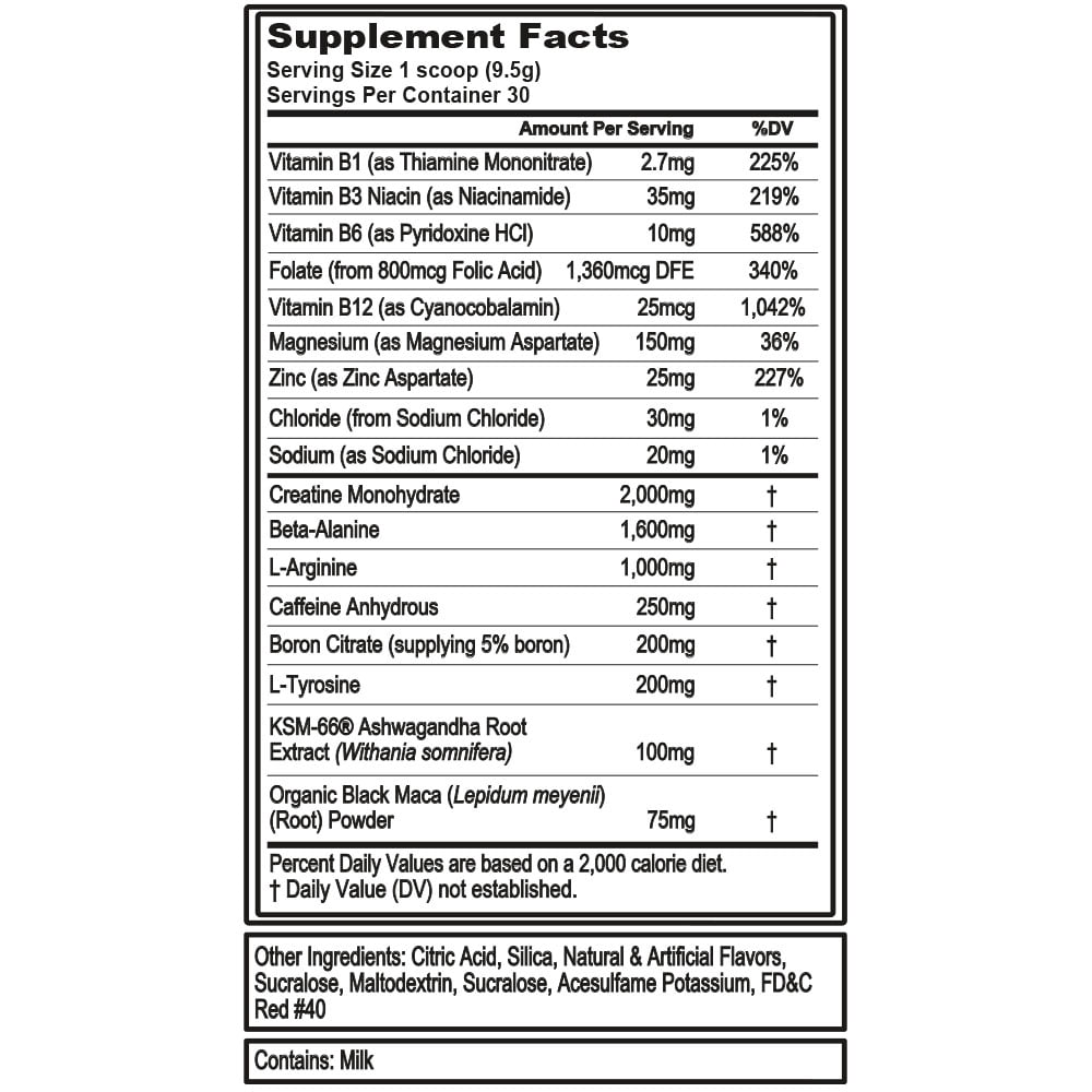 Evlution Nutrition ENGN Test - Intense Pre-Workout with Creatine - Test Support Formula - Pre-Workout Powder for Lasting Energy & Focus - With Beta-Alanine & Caffeine - 30 Servings - Fruit Punch