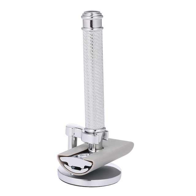 Ensemble de Rasoirs à Double Tranchant Rasoir de Sécurité pour Barbe avec Base de Rasoir Housse de Protection Outil de Rasage pour Moustache à la Mode Durable et Durable
