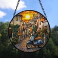 thumbnail image 2 of Modern Christmas Gift - Scooter Italy Christmas Stained Glass Hanging Ornament - Winter Holiday Tree Decoration, Xmas Gift for Mom, Dad, Friends, Family, 2 of 3