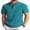 Blue Green, variant on Men Casual Henley Tee Shirt Short Sleeve Band Collar Summer Beach Textured T-Shirt