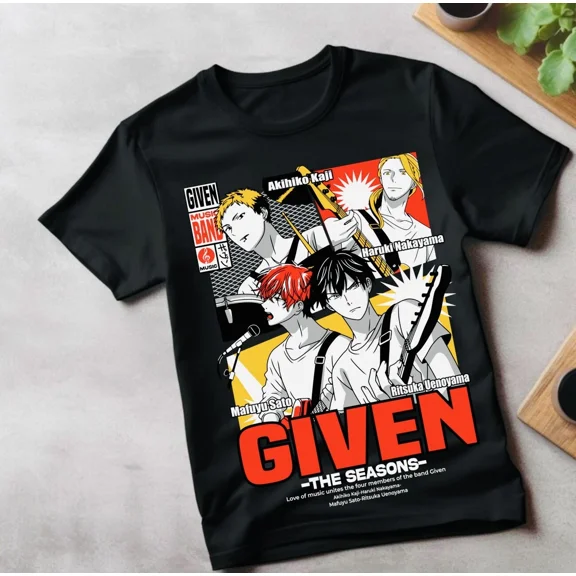 VINTAGE Given T-shirt Sato Mafuyu Kawaii akihiko kaji nakayama Girl Gift Shirt All Size