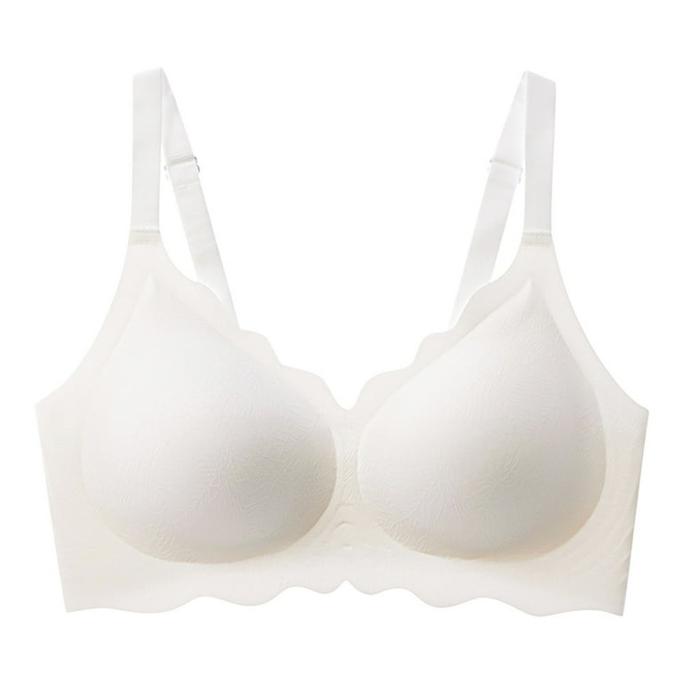 SRTUMEY Women's T Shirt Bras Support Bras Bras No Underwire Scalloped Push Up Bras Soft Wireless Comfort Bralettes Full Coverage Everyday Bra Sale Clearance Seamless Bralette Comfy Bras