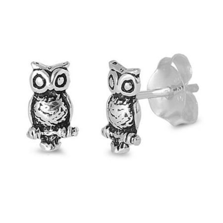 Owl Stud Earrings Sterling Silver Owl Stud Earrings Sterling Silver