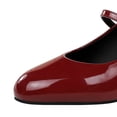 thumbnail image 4 of Women's Pumps High Heel Patent Leather Buckle Court Shoes 6CM Round Toe Party Dress Wedding Shoes, 4 of 6