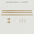 thumbnail image 6 of Exclusive Home Acorn 1" Curtain Rod and Coordinating Finial Set, Gold, Adjustable 66"-120", 6 of 8