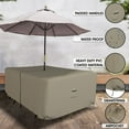 thumbnail image 2 of Covers & all Rectangle Table & Chair Set Cover, Umbrella Hole, 12 Oz Waterproof UV & Weather Resistant, Patio Lawn Garden Backyard Furniture, Air Vents & Drawstrings (88"L x 58"W X 23"H, Beige), 2 of 8