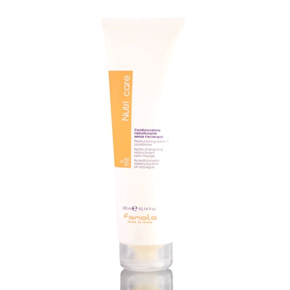 10.14 oz , Fanola Nutri Care Restructuring Leave-In Conditioner Hair, Pack of 2 w/ SLEEKSHOP Teasing Comb