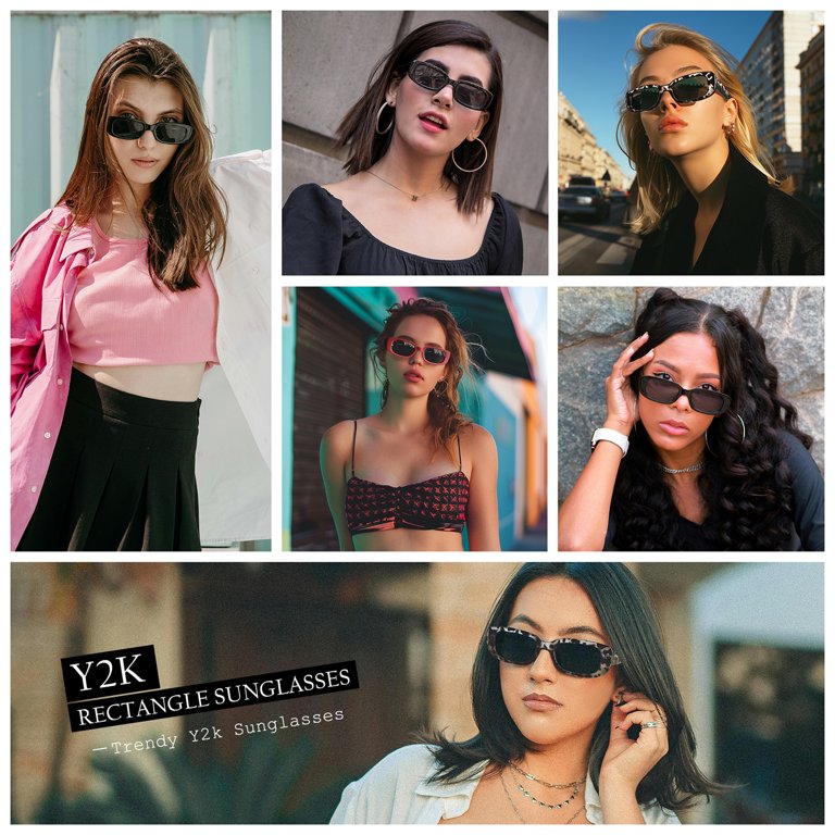 TINHAO Square Sunglasses for Women Men Trendy Retro  display picture 2