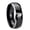 Black 2 Tone Polish Edge, variant on Bigfoot Black High Polish Dome Tungsten Men Ring 10MM